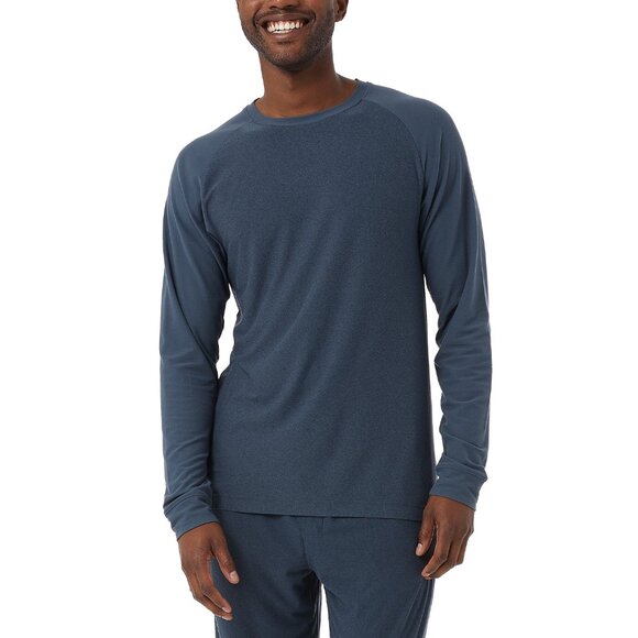 32 Degrees Men's Heat Colorblocked Raglan-Sleeve Sleep T-Shirt Crewneck B4HP - Picture 1 of 4